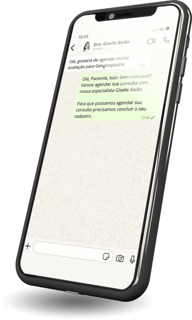 Atendimento online via WhatsApp com a Dra. Giselle Baião